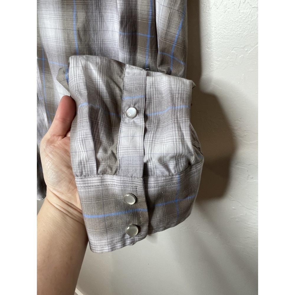 Cowboy Legend Plaid Long Sleeve Western Pearl Snap Button Down Shirt Sz 3XLT - Picture 5 of 6